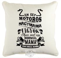 Motoros nagymama párna