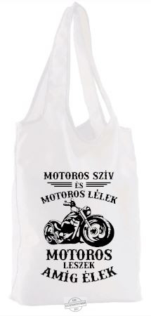 Motoros szív bevásárló táska