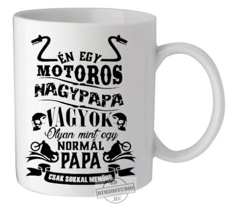 Motoros nagypapa bögre